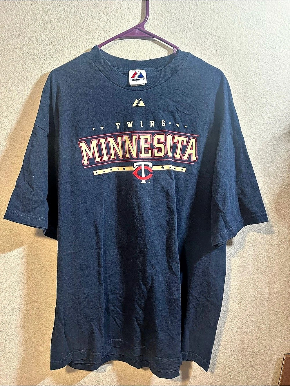 Majestic Minnesota Twins Legacy Jersey Graphic Tee - Navy Blue 2XL